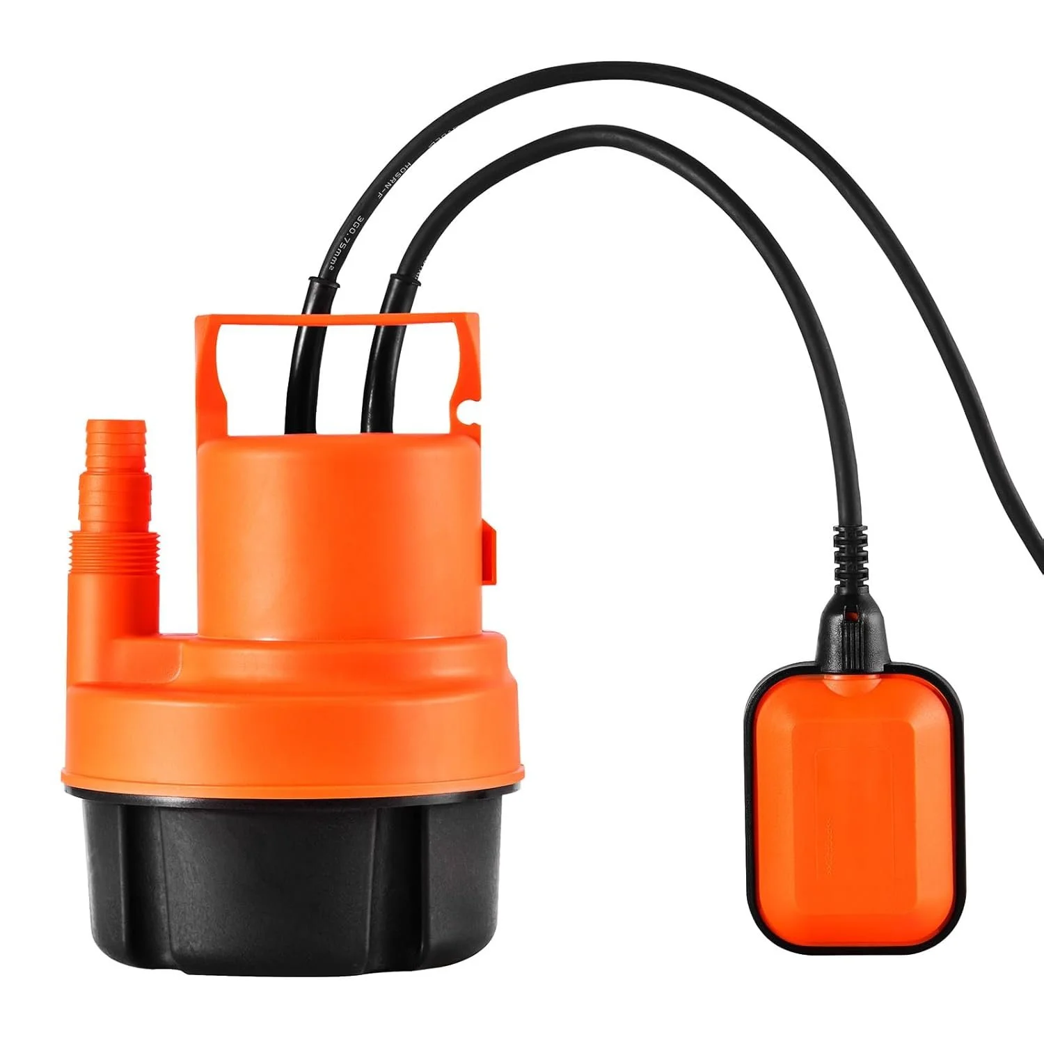 Занурювальний дренажний насос VEVOR ZXQ400 / 320 Вт / 6000 л/год / Напір до 7 м / Чорний-Помаранчевий, фото №2 Занурювальний дренажний насос VEVOR ZXQ400 / 320 Вт / 6000 л/год / Напір до 7 м / Чорний-Помаранчевий, фото №2