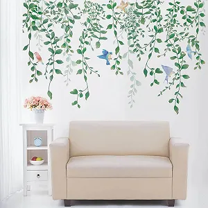 Наклейка на стіну Runtoo Рослини та птахи вінілова - Фото 1