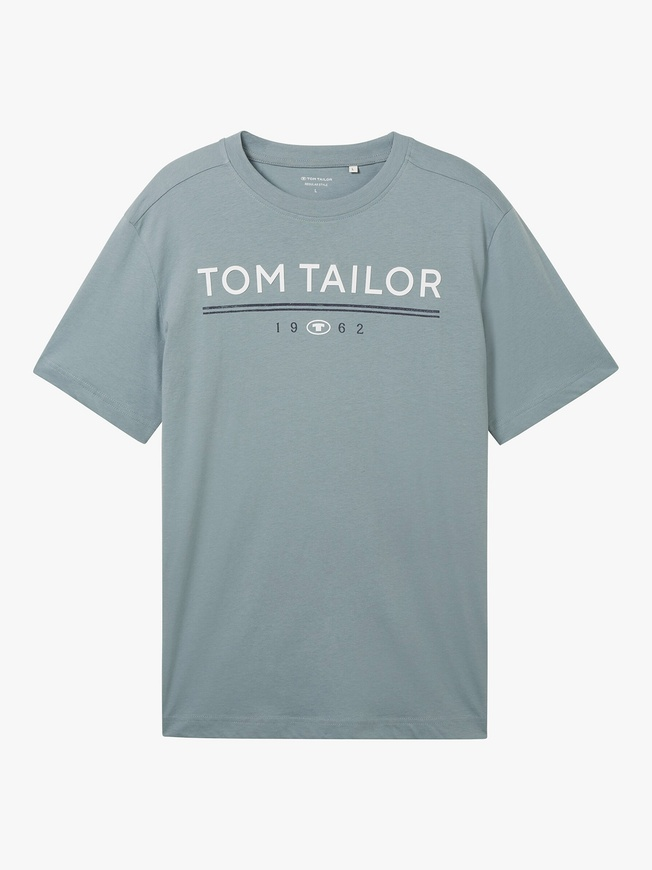 Футболка  WITH A LOGO PRIN 1040988-27475 Tom Tailor Блакитний 2XL, фото №5