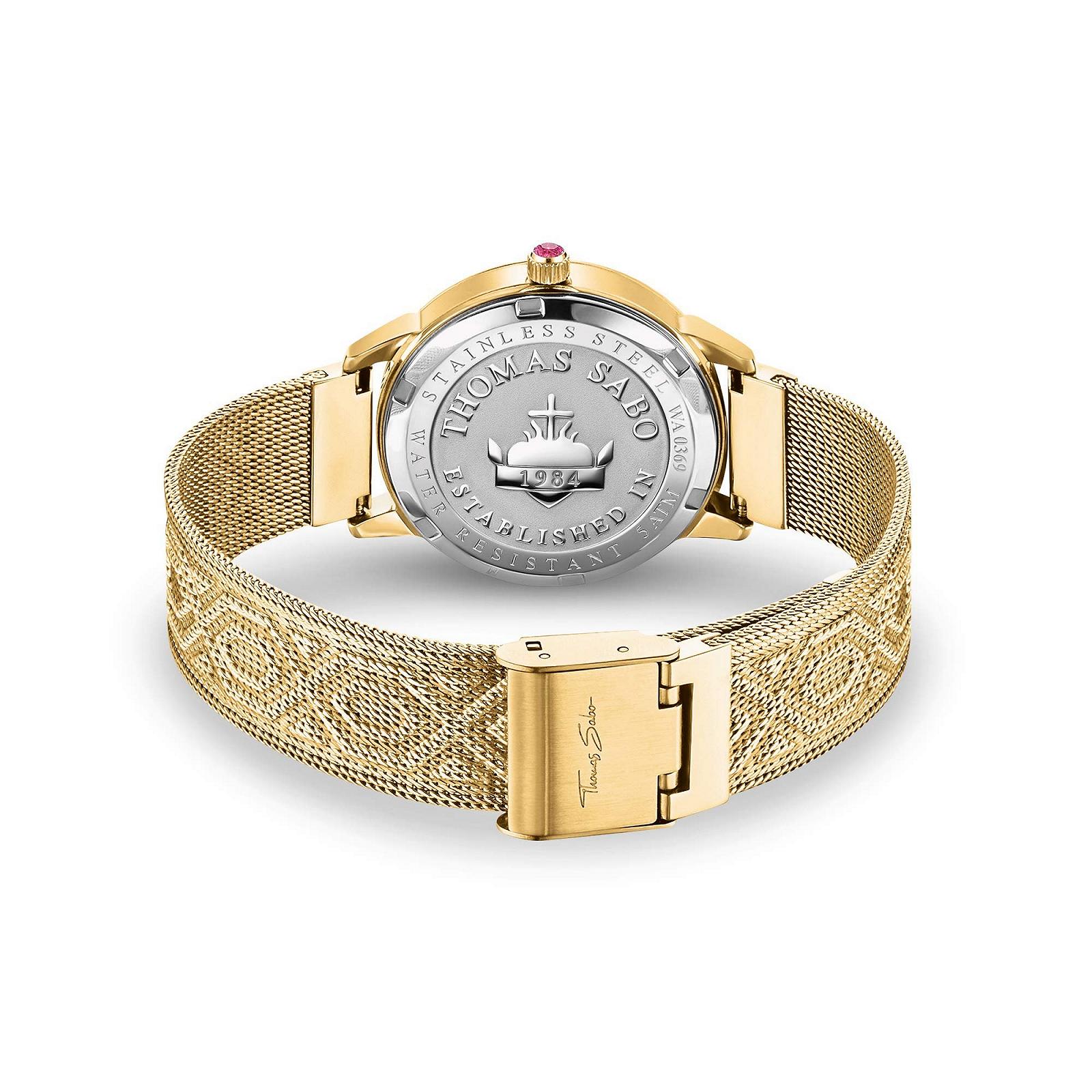 Женские часы Thomas Sabo Аналоговые Кварцевые WA0369-264-211 33 мм Золотой, бирюзовый, Браслет, фото №2
