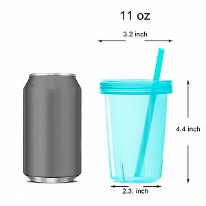 Дитяча чашка Youngever з соломинкою (набір 7 шт) synthetic.ua - Фото 1