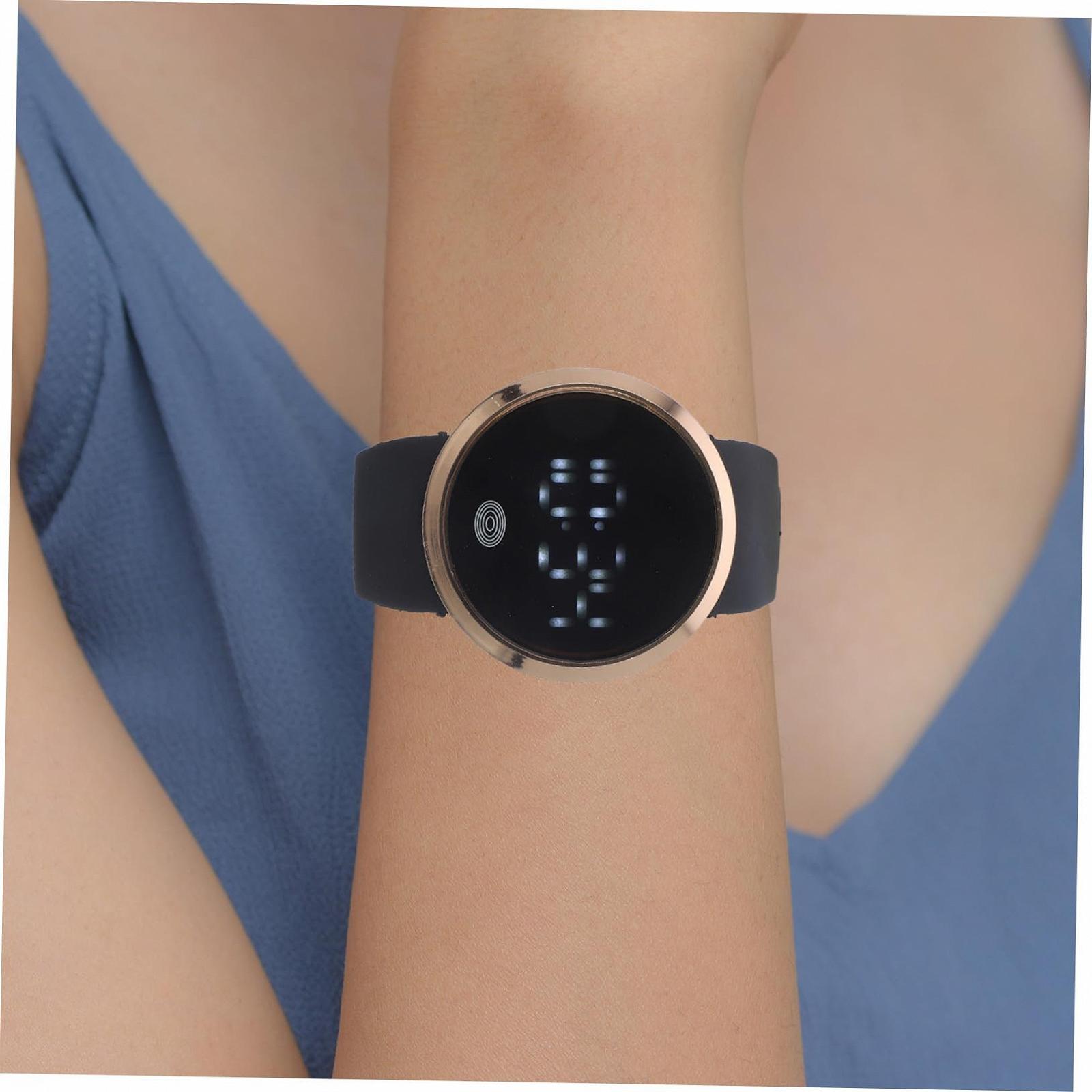 LED Часы Healvian с сенсорным экраном для мужчин и женщин Цифровые часы с ПУ кожаным ремешком Электронные часы, фото №5 LED Часы Healvian с сенсорным экраном для мужчин и женщин Цифровые часы с ПУ кожаным ремешком Электронные часы, фото №5