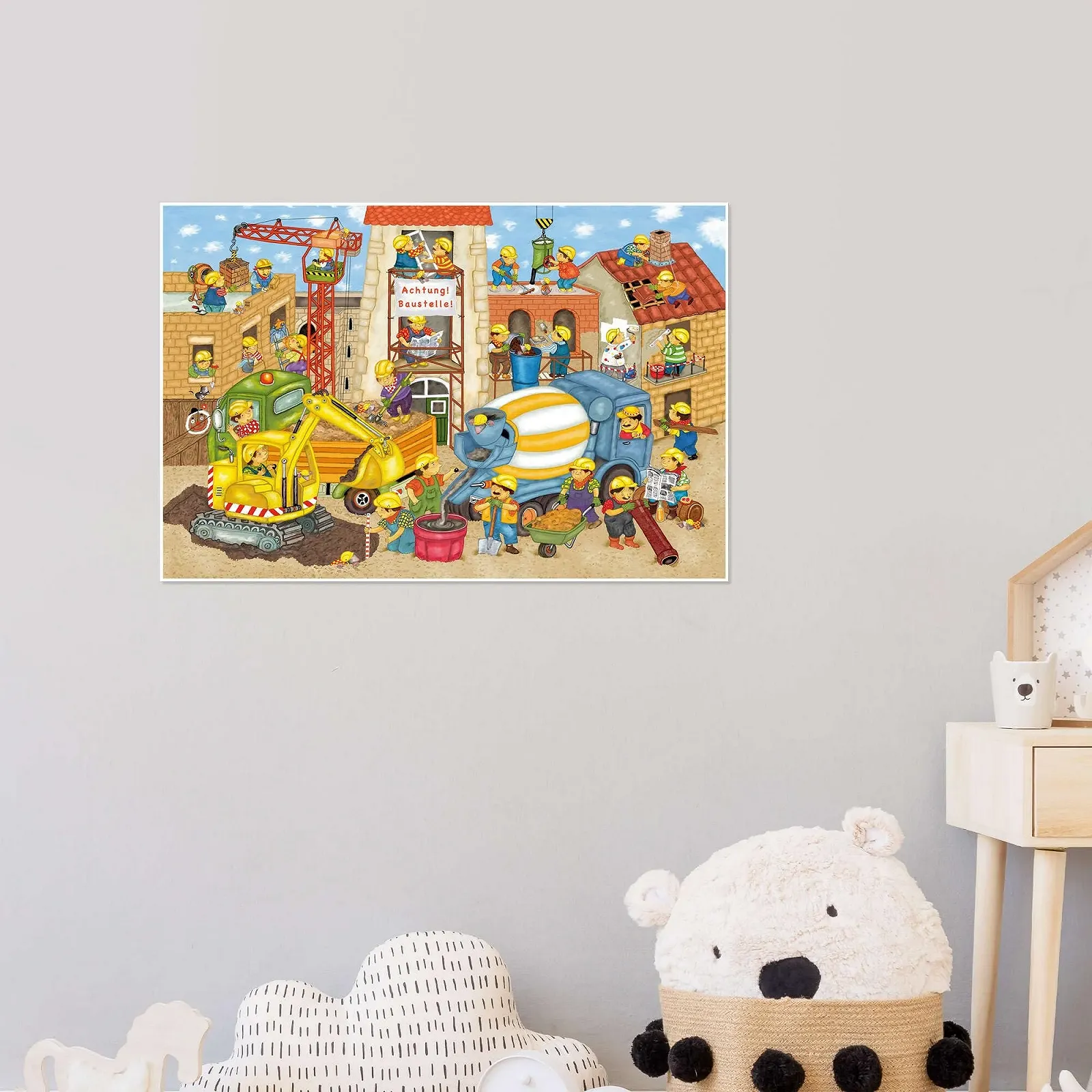 Постер Marion Krätschmer Warning Construction Site 60 x 40 см Orange, фото №4