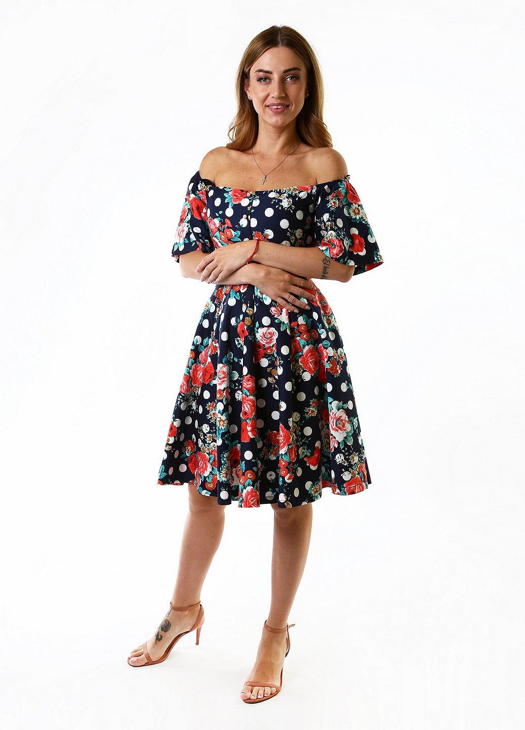 Платье Clariee 36 Синий (POA-3268-40-Navy-blue), фото №2