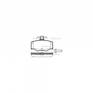 Комплект тормозных колодок, дисковый тормоз TRISCAN 8110 14938 для NISSAN задний мост - Фото 1