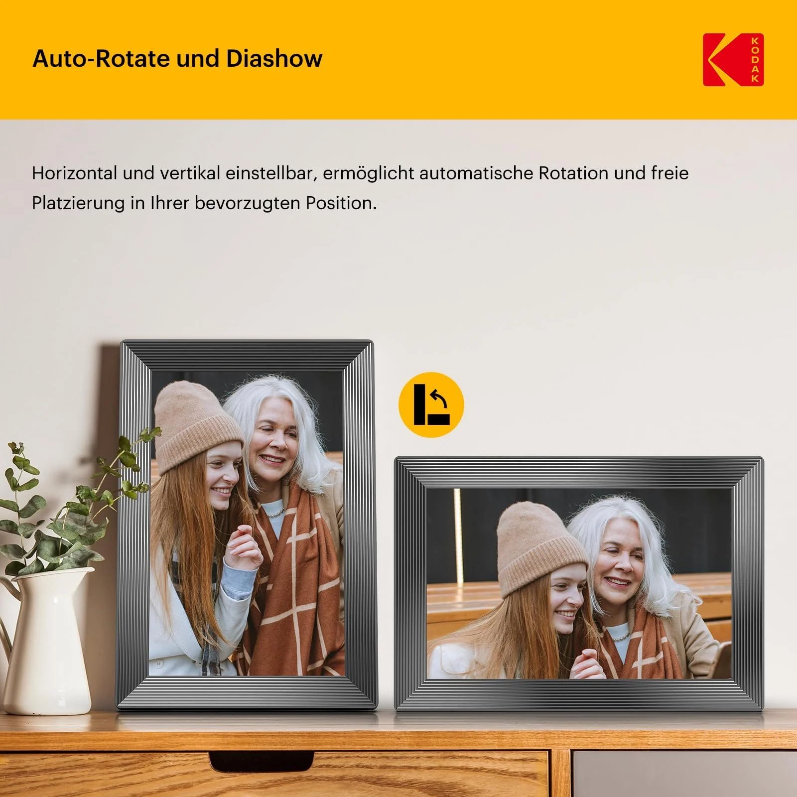 Цифровая фоторамка Kodak 10.1 дюйма HD IPS WiFi 32 GB, фото №4