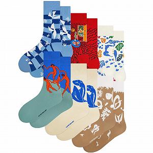 Шкарпетки Gustav Klimt, Mondrian, Van Gogh, Franz Marc, Friedrich, Munch Art Socks з органічної бавовни - Фото 1