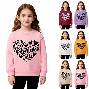 Дитяча толстовка до Дня Святого Валентина і дівчаток, з графічним зображенням серця synthetic.ua - Фото 1