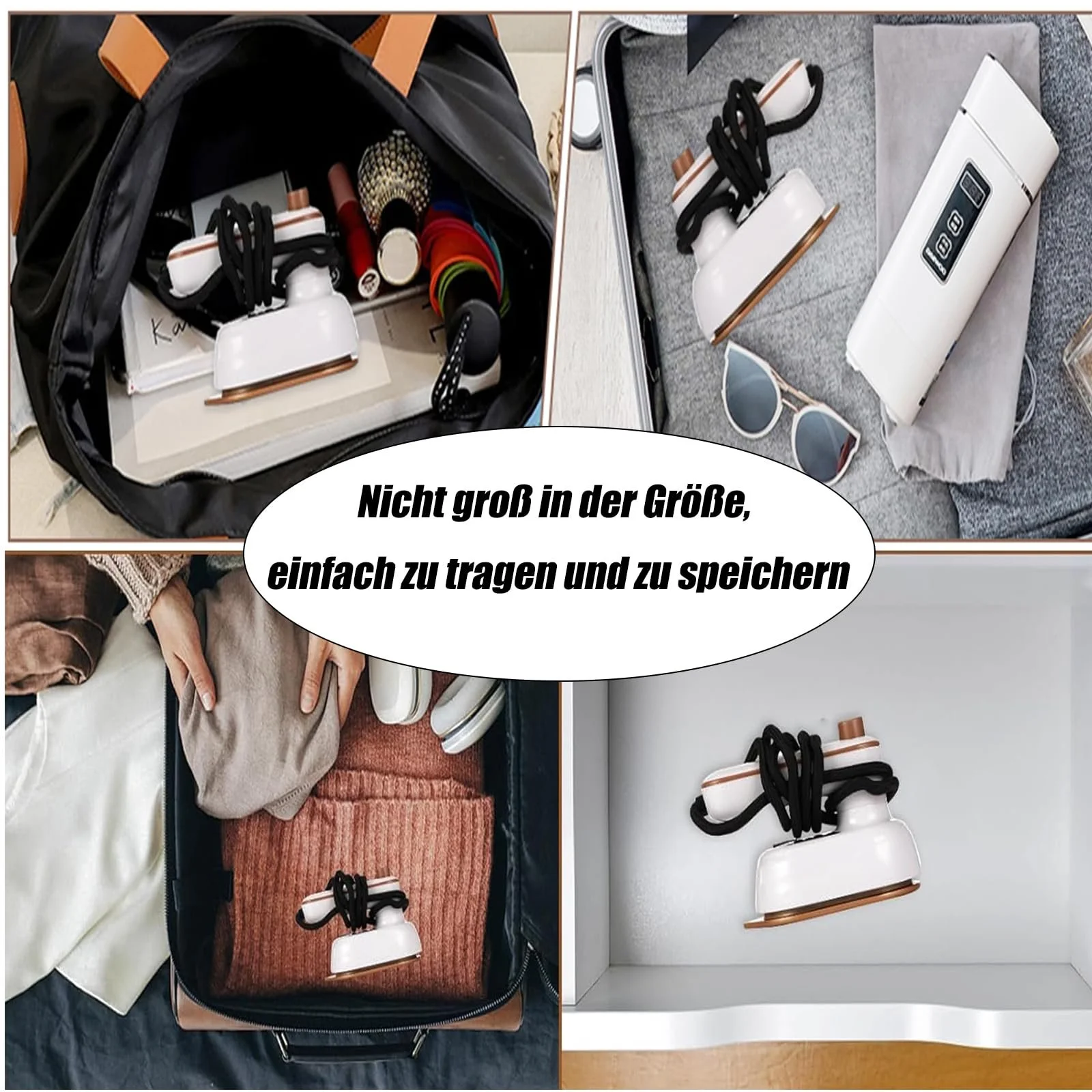 Дорожня праска Mini Steam Iron 50 мл 180° Rotating, фото №3