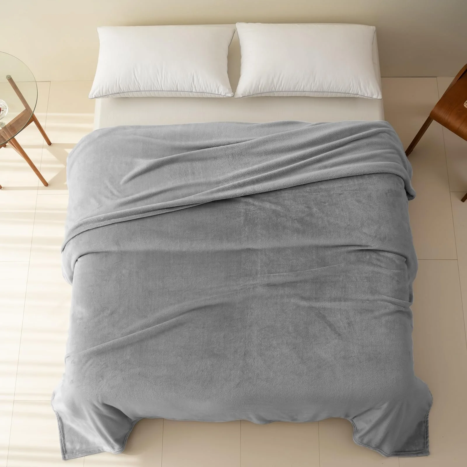 Покривало Good Nite М'яка Флісова 230 x 270 см Сіра, фото №6 Покривало Good Nite М'яка Флісова 230 x 270 см Сіра, фото №6