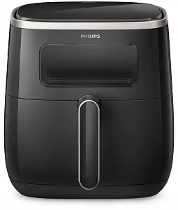 Мультипечь Philips HD9257/80 1 кг 5.6 л с обзорным окном Черная - Фото 1