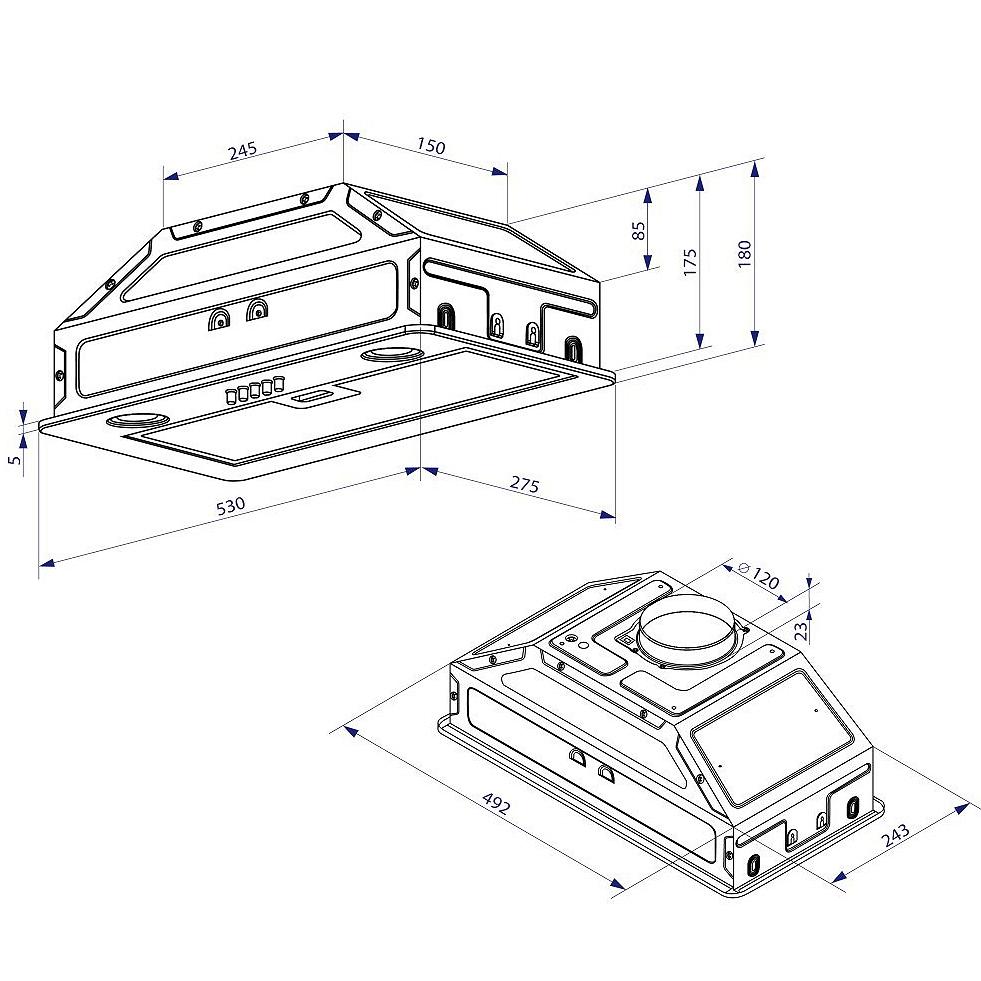 Витяжка Minola HBI 52621 WH GLASS 700 LED, фото №10