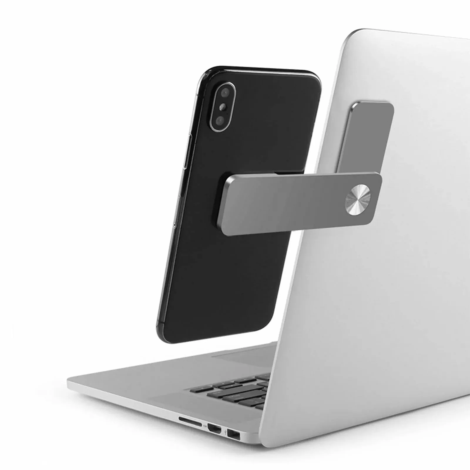 Держатель для ноутбука и мобильного телефона POHOVE, регулируемый боковой держатель для ноутбука, расширительный держатель для монитора компьютера, складной магнитный держатель для смартфона, для повышения производительности в офисе, фото №1