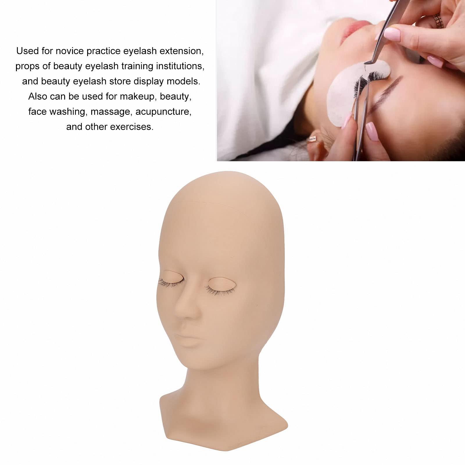 Голова манекена для вій Soft Silicone знімними повіками Single Eye Skin Color B, фото №3