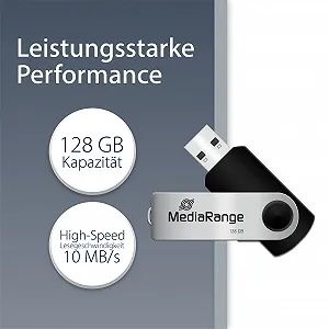 USB-накопичувач MEDIARANGE MR913 128 GB USB 2.0 Чорний/Сріблястий ціна на synthetic.ua - Фото 1 USB-накопичувач MEDIARANGE MR913 128 GB USB 2.0 Чорний/Сріблястий synthetic.ua - Фото 1