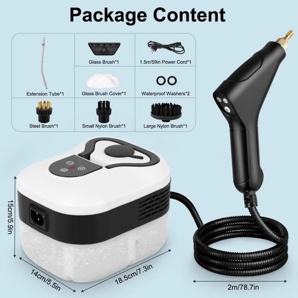 Пароочисник Vicloon 3.5 бар 15 с 2500 Вт 1.2 л, фото №2 Пароочисник Vicloon 3.5 бар 15 с 2500 Вт 1.2 л, фото №2