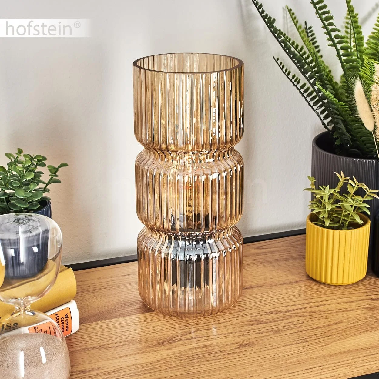 Настільна лампа Penteado Метал / Скло Скляний плафон 10.5 см 1 x E27 Чорний / Янтарний, фото №3