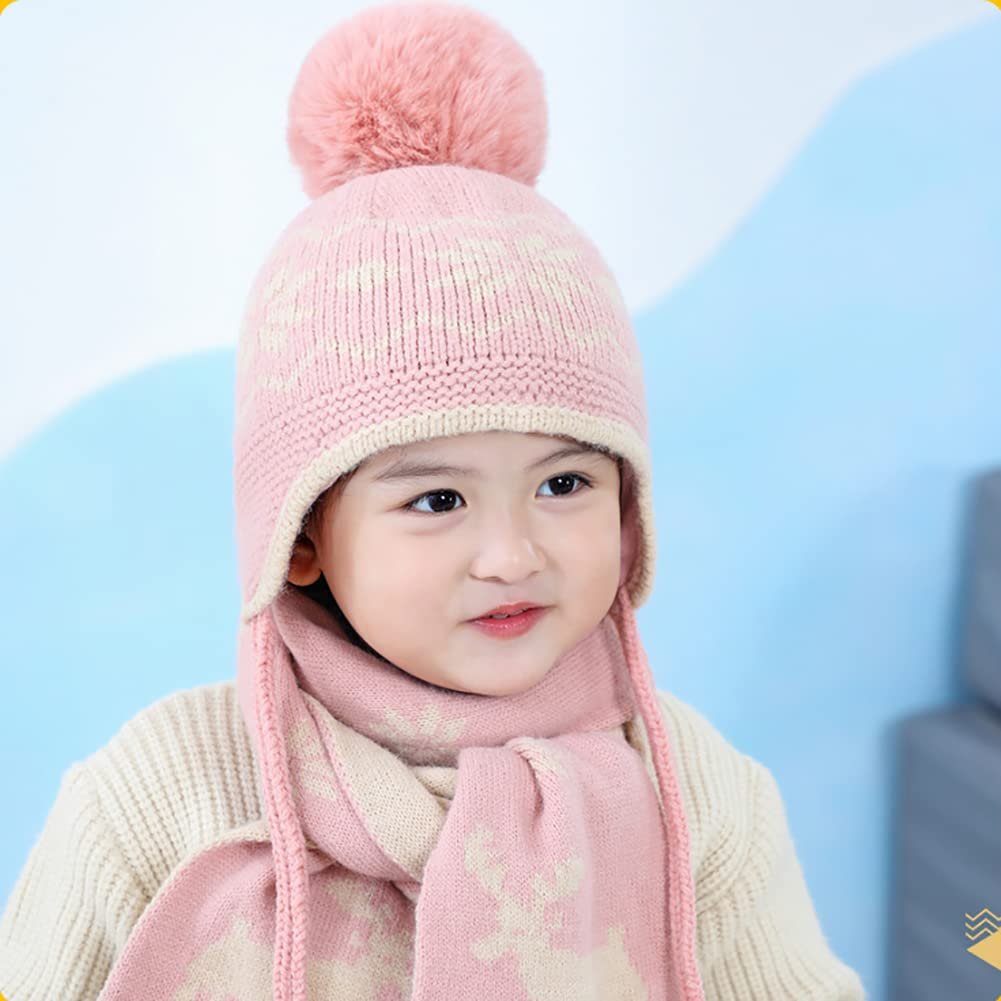 Вязаная шапка Vobozeany с шарфом для детей, зимняя, фото №8 Вязаная шапка Vobozeany с шарфом для детей, зимняя, фото №8