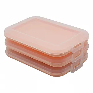 Набір контейнерів для нарізки 3 штуки з інтегрованою тацею BPA-free Apricot - Фото 1