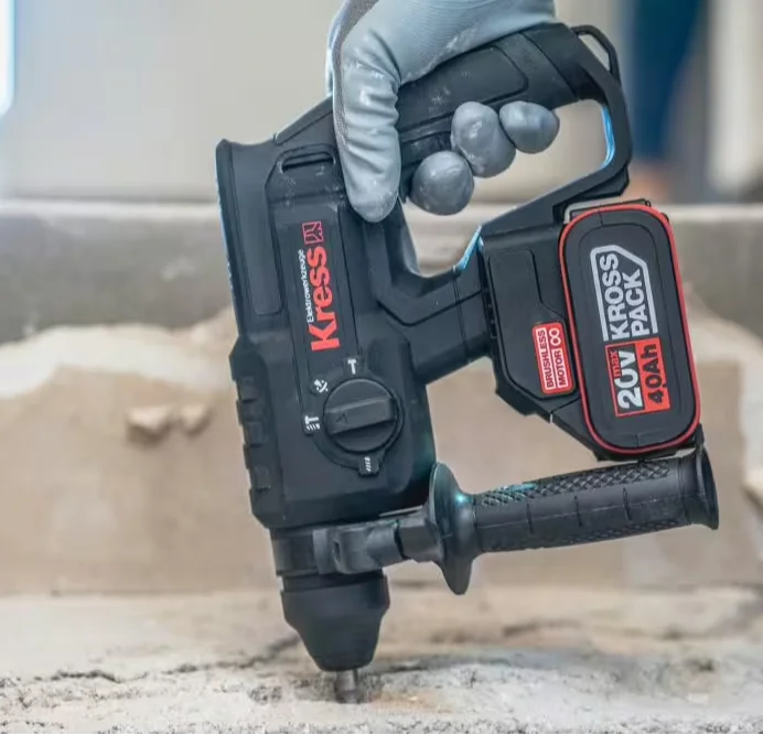 Перфоратор Kress акумуляторний KUC60.91 / 20В / 2.0 Дж / SDS+ / Bare Tool / Чорний, фото №2