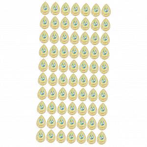 Украшения Бриллианты в форме слезы для рукоделия, Стразы для скрапбукинга, Стразы Павлин, Капли воды, Стразы для одежды, Капли птичьего глаза, Бриллианты Павлин, Золотая смола, 2 комплекта - Фото 1