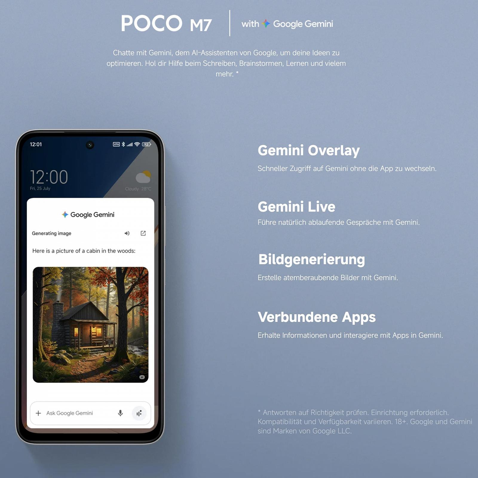 Смартфон XIAOMI Poco M7 8+256ГБ 6.9 дюйма FHD+ 144Гц Snapdragon 685 50Мп AI 7000мАч Синий, фото №9