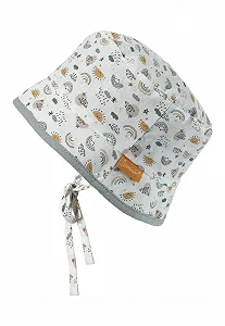 Панама Sterntaler Двусторонняя Радуга с завязками - Детская панама унисекс с защитой от УФ-излучения 50+ и принтом - Фото 1