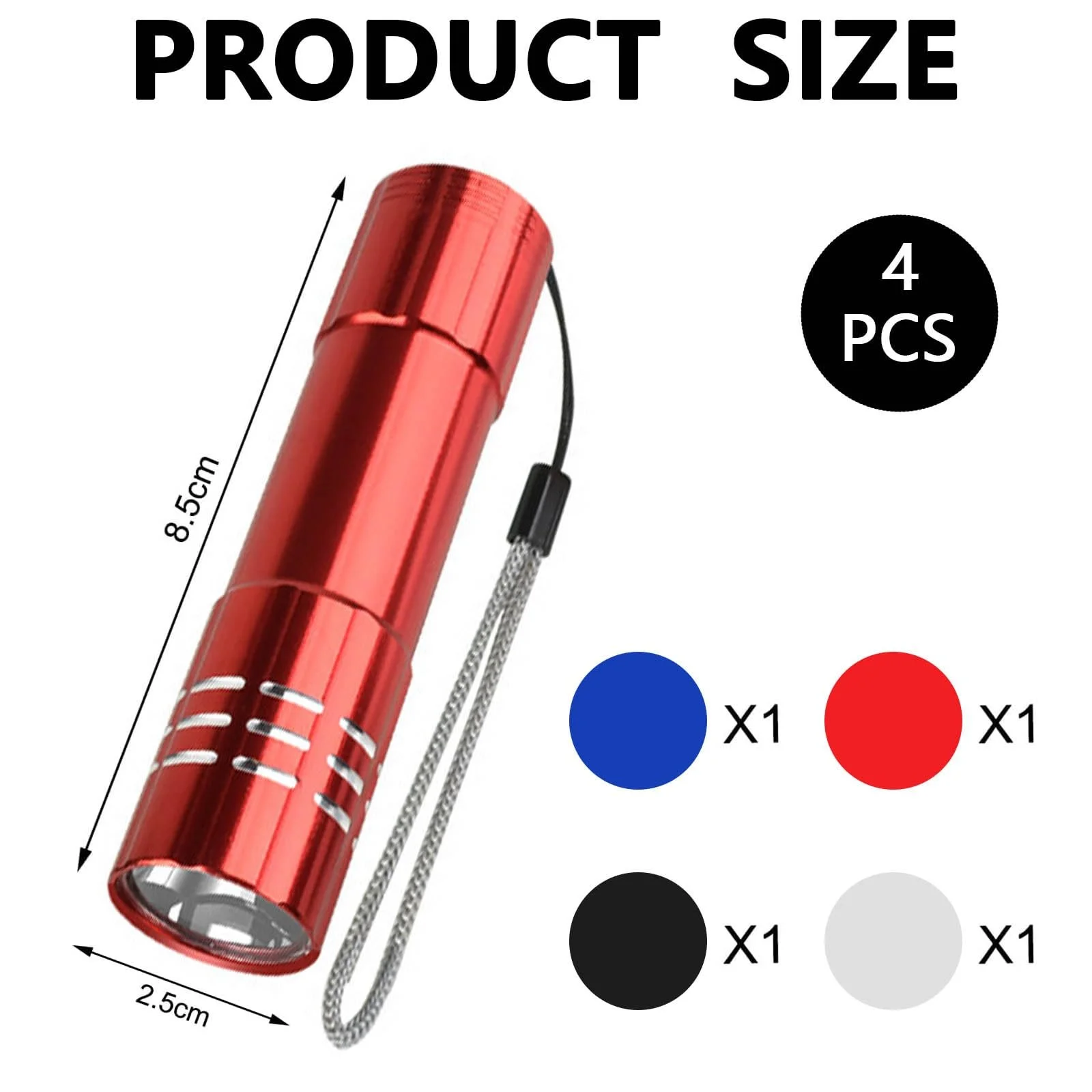 Ліхтарик YFCJYFB Міні ліхтарик 9 LED Білий, фото №2