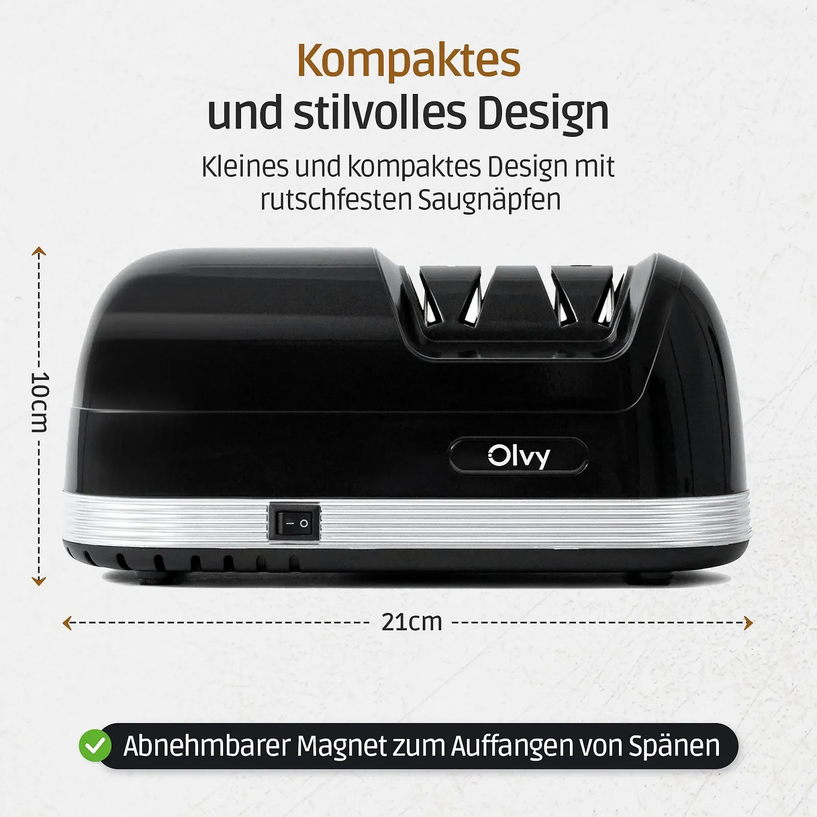 Електричне точилка для ножів Olvy алмазне грубе та тонке заточування, фото №1