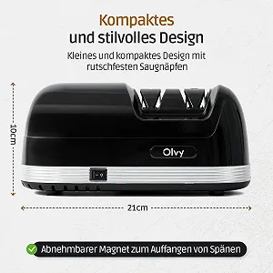 Електричне точилка для ножів Olvy алмазне грубе та тонке заточування - Фото 1