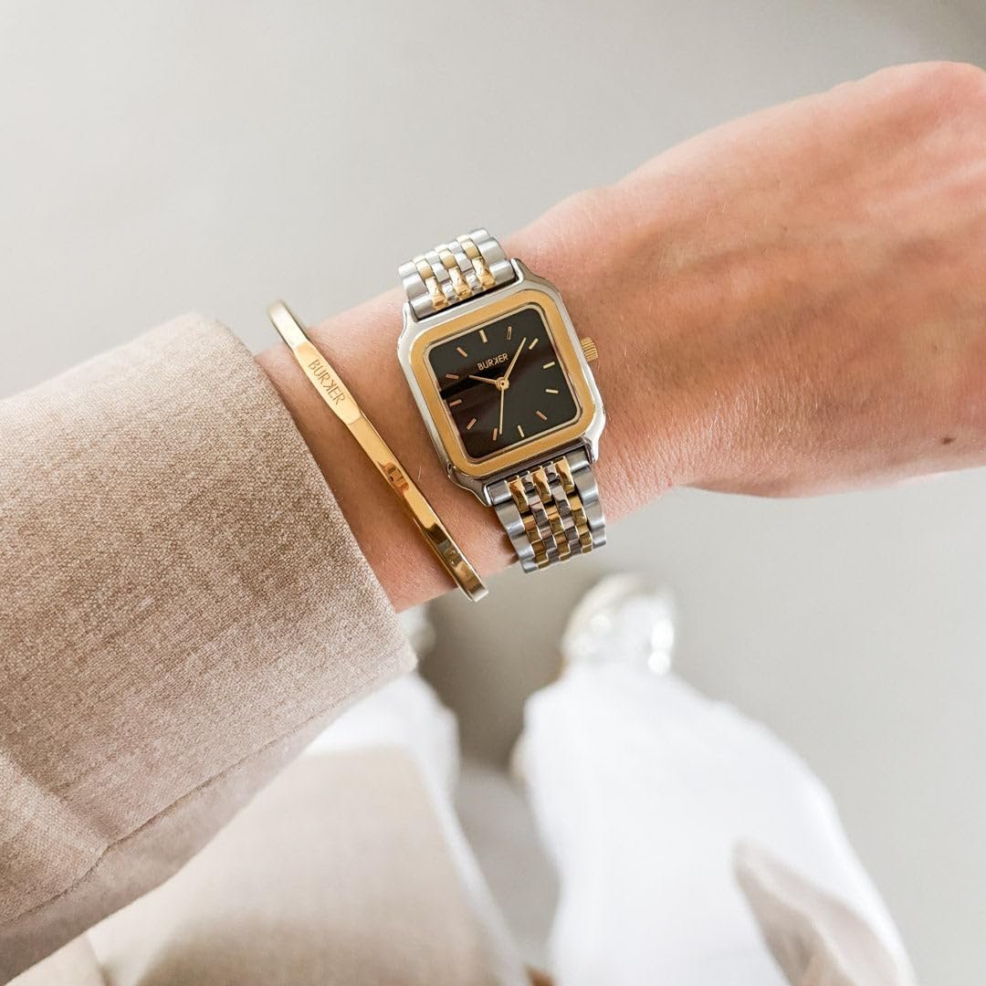 Женские часы BURKER Macy Квадратные женские часы Браслет-звеньевой Нержавеющая сталь Аналоговый Кварц 3 ATM Водонепроницаемый 26 мм Черный Золотой Серебряный, фото №7 Женские часы BURKER Macy Квадратные женские часы Браслет-звеньевой Нержавеющая сталь Аналоговый Кварц 3 ATM Водонепроницаемый 26 мм Черный Золотой Серебряный, фото №7