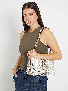 Жіноча сумка GUESS Crossbody Python print Antique Gold - Фото 1