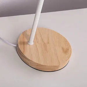 Настільна лампа Дизайн Тигр дерево текстиль сталь E27 LED synthetic.ua - Фото 1