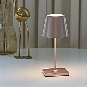 Настільна лампа SIGOR Nuindie Mini акумуляторна LED IP54 25 см Рожеве золото synthetic.ua - Фото 1