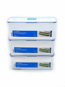 Ємність для зберігання Lock & Lock Lock&Lock HPL844 2 л герметичний набір з 3 шт synthetic.ua - Фото 1