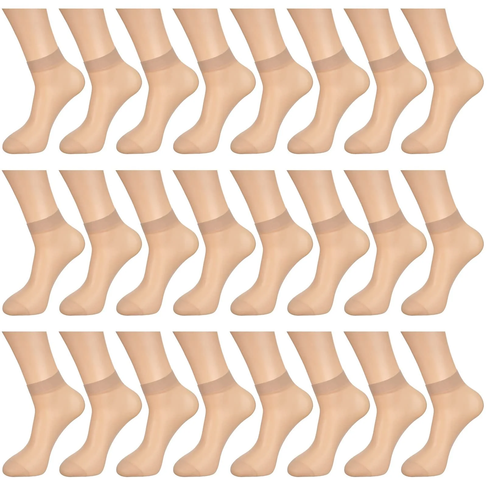 Шкарпетки Bencailor Прозорі Жіночі Нейлонові Тонкі, 24 пари, фото №1