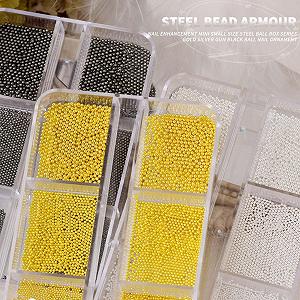 Кульки Cuawana Міні кульки з нержавіючої сталі Діаманти для феї Ікра для нігтів Бісер synthetic.ua - Фото 1