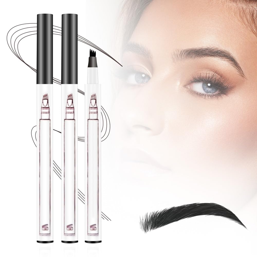 Олівець для брів Waterproof Micro-Fork Tip Dark 4 Microblading Black, фото №1