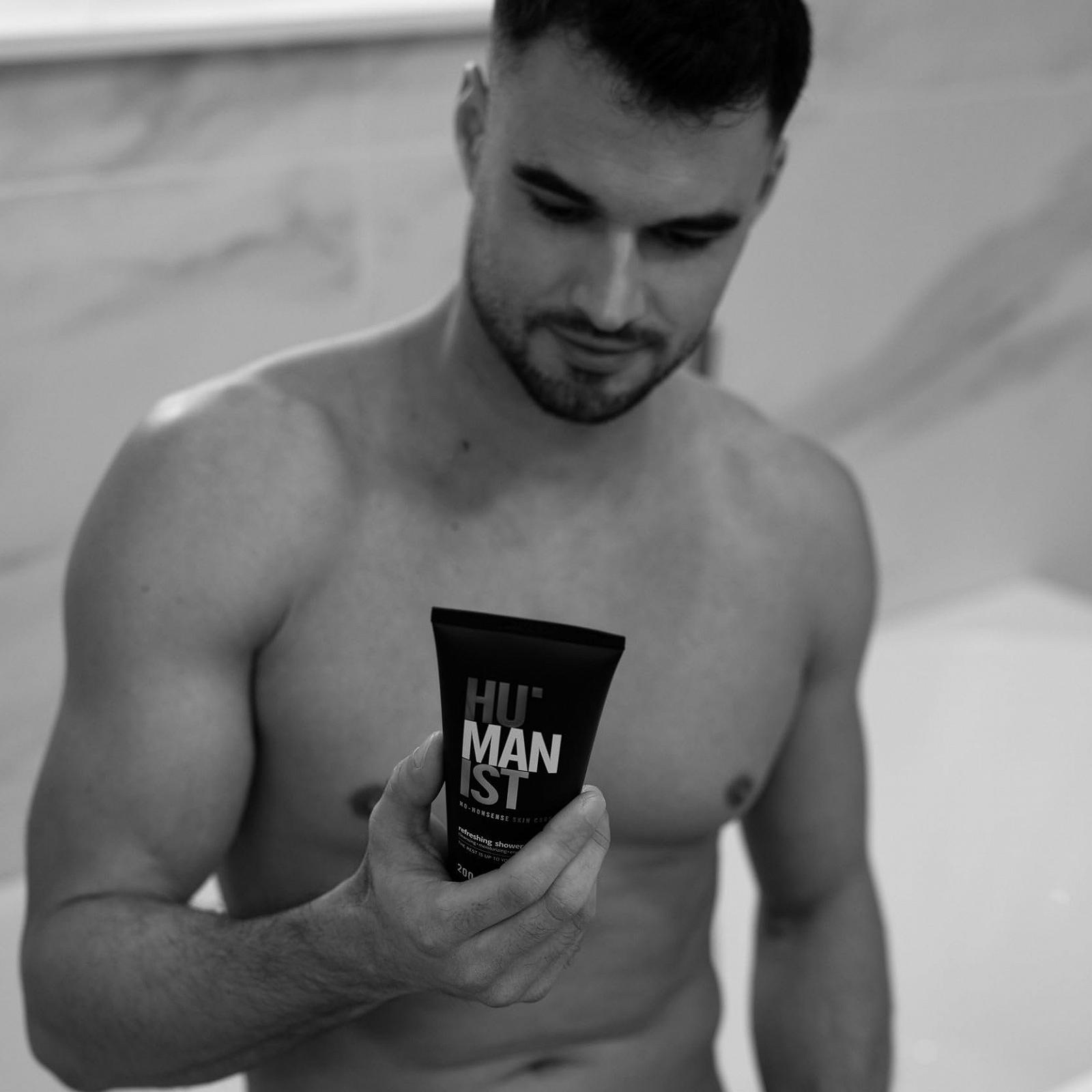 Гель для душа Humanist Men's Care Refreshing Увлажняющий разглаживающий с аминокислотным комплексом и сорбитолом 200 мл, фото №2 Гель для душа Humanist Men's Care Refreshing Увлажняющий разглаживающий с аминокислотным комплексом и сорбитолом 200 мл, фото №2
