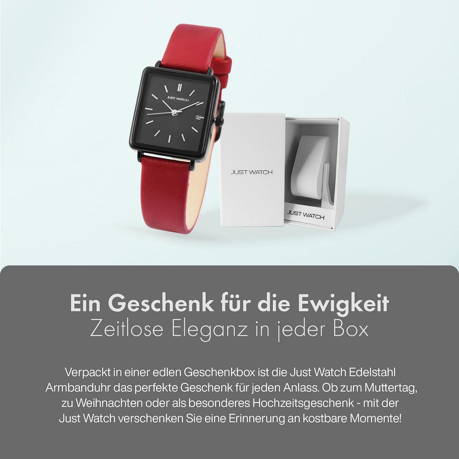 Часы Just Watch Женские Аналоговые Кварцевые Дата Ремешок из Натуральной Кожи JW10140, фото №6