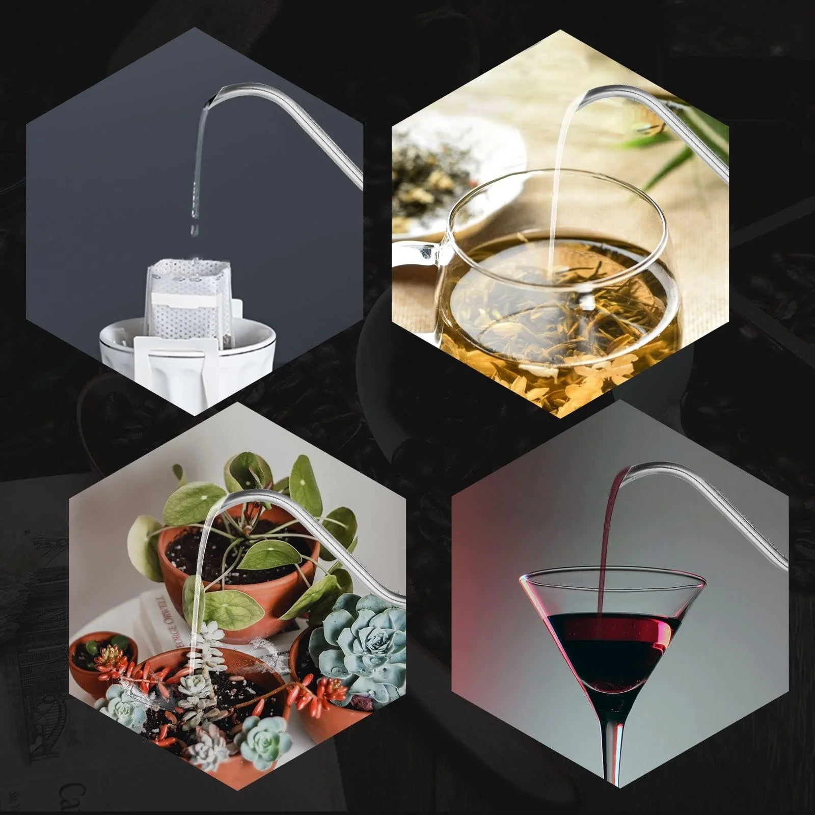 Кавник PARACITY Gooseneck для приготування кави методом Pour Over 350 мл з довгим вузьким носиком, фото №6