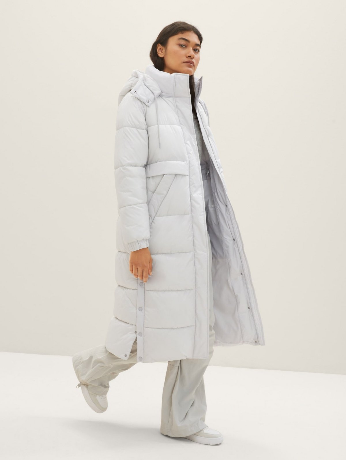 Куртка Puffer coat with a hood 1037596ХХ32253 Tom Tailor Білий XS, фото №2