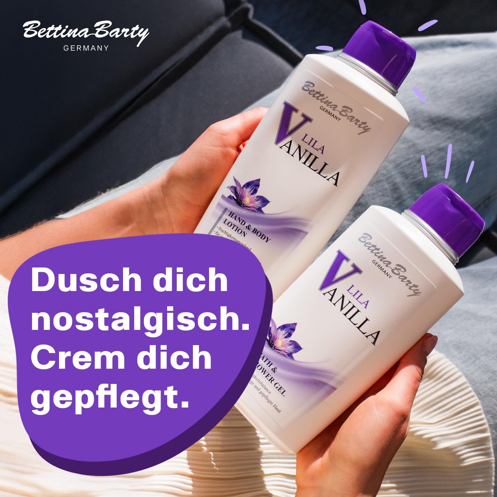 Гель для душу Bettina Barty Purple Vanilla Пудровий квітковий аромат 500 мл 12 шт., фото №6