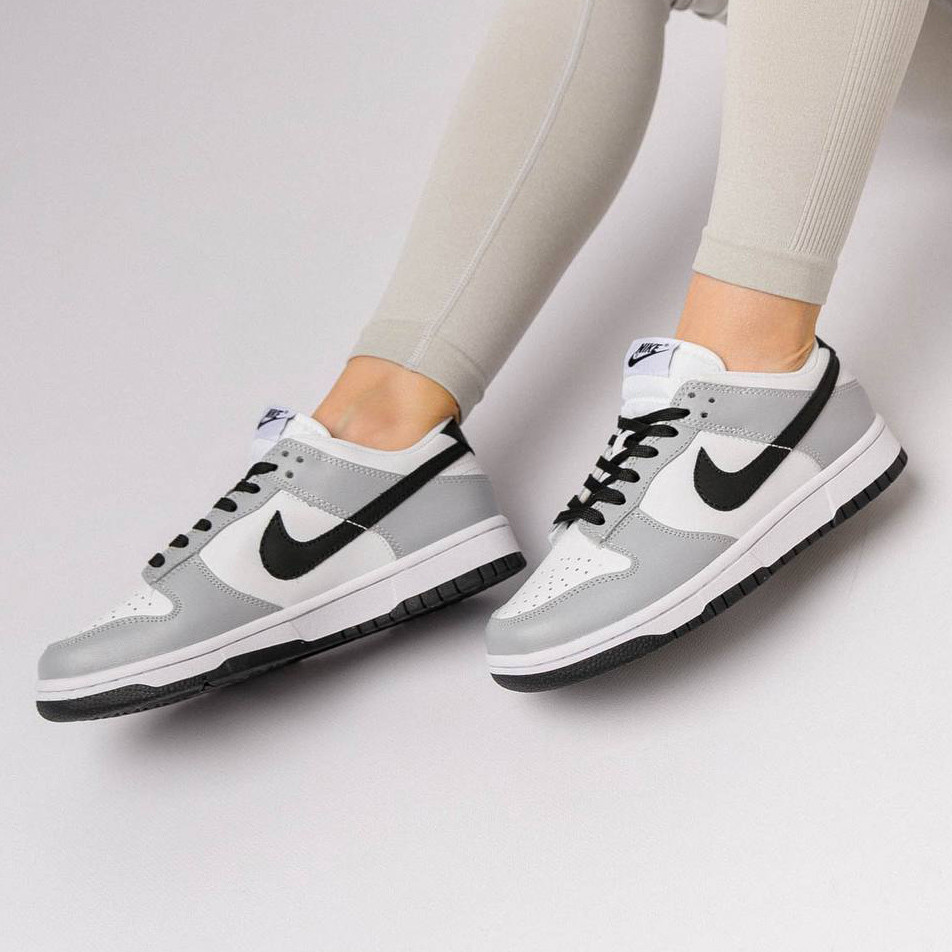 Кроссовки женские Nike SB Dunk Low Pro серые кожаные кеды найк сб данк демисезонная обувь, фото №1