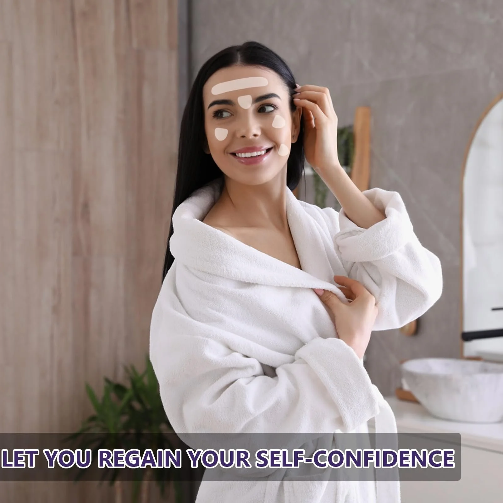 Патчі для обличчя проти зморшок (100 шт.) Прозорі смужки для видалення зморшок, фото №7