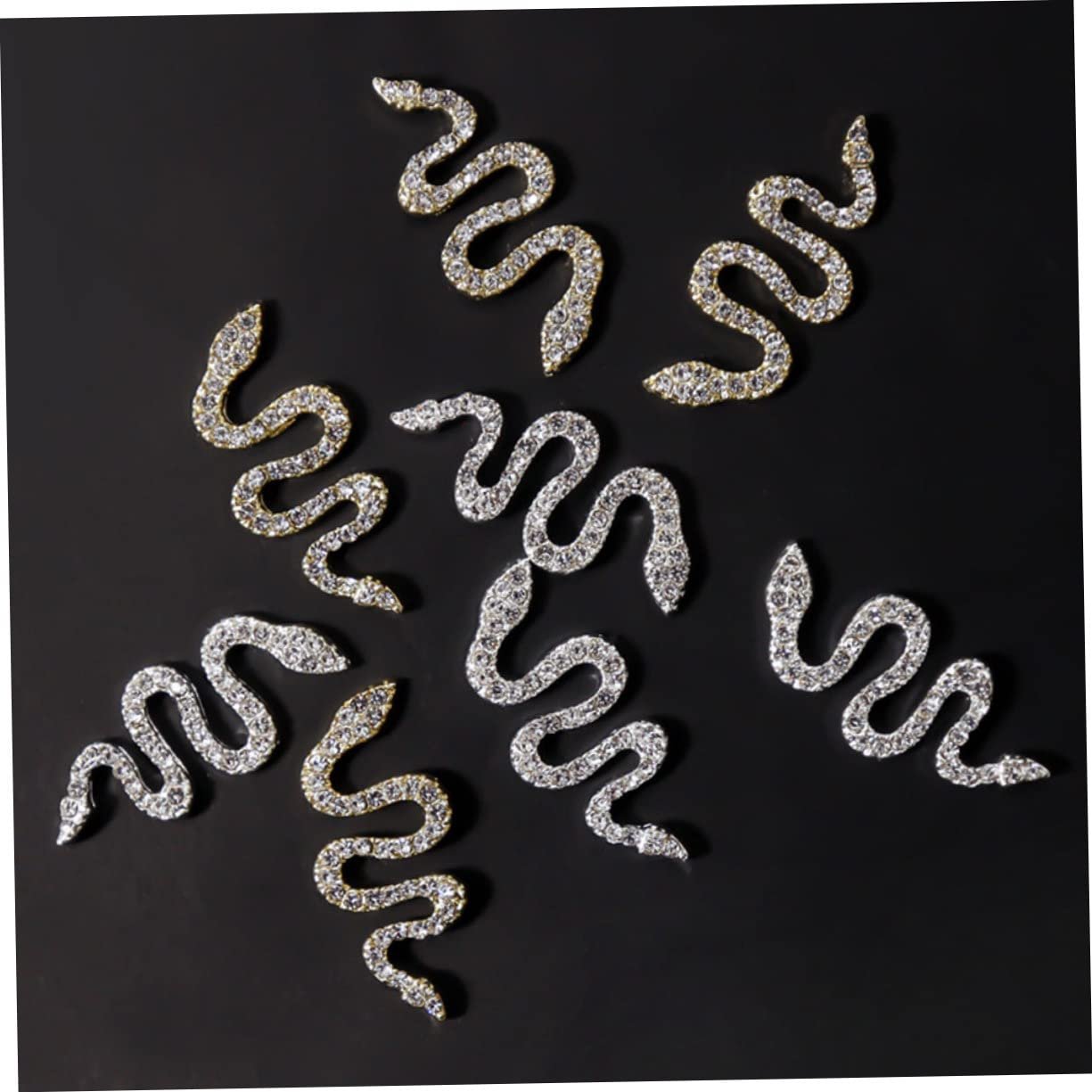 Прикраса для нігтів Зміїні WOONEKY Золотистий, фото №4