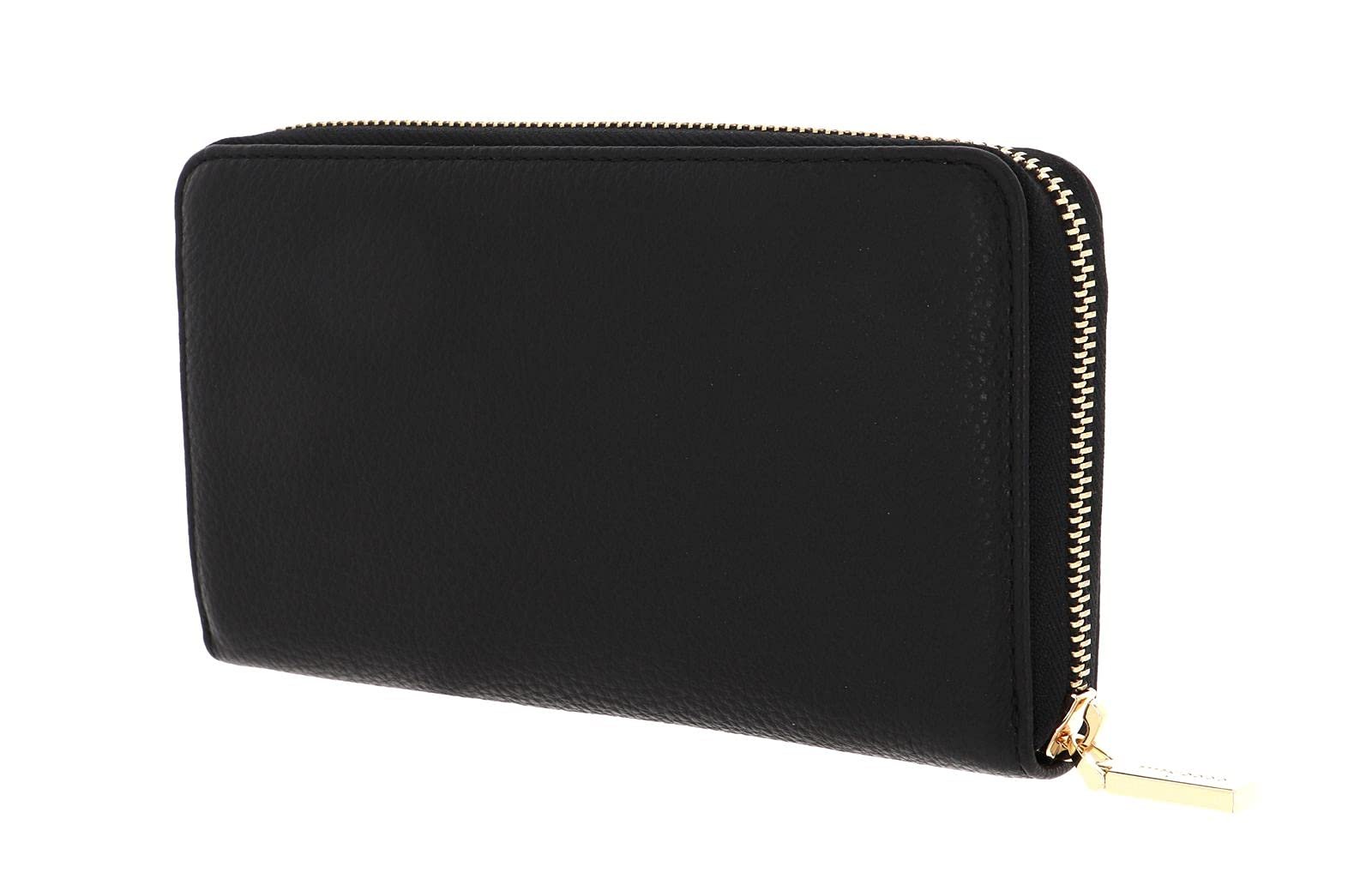 Кошелек на молнии COCCINELLE Metallic Soft Grainy Leather Black, черный, фото №4