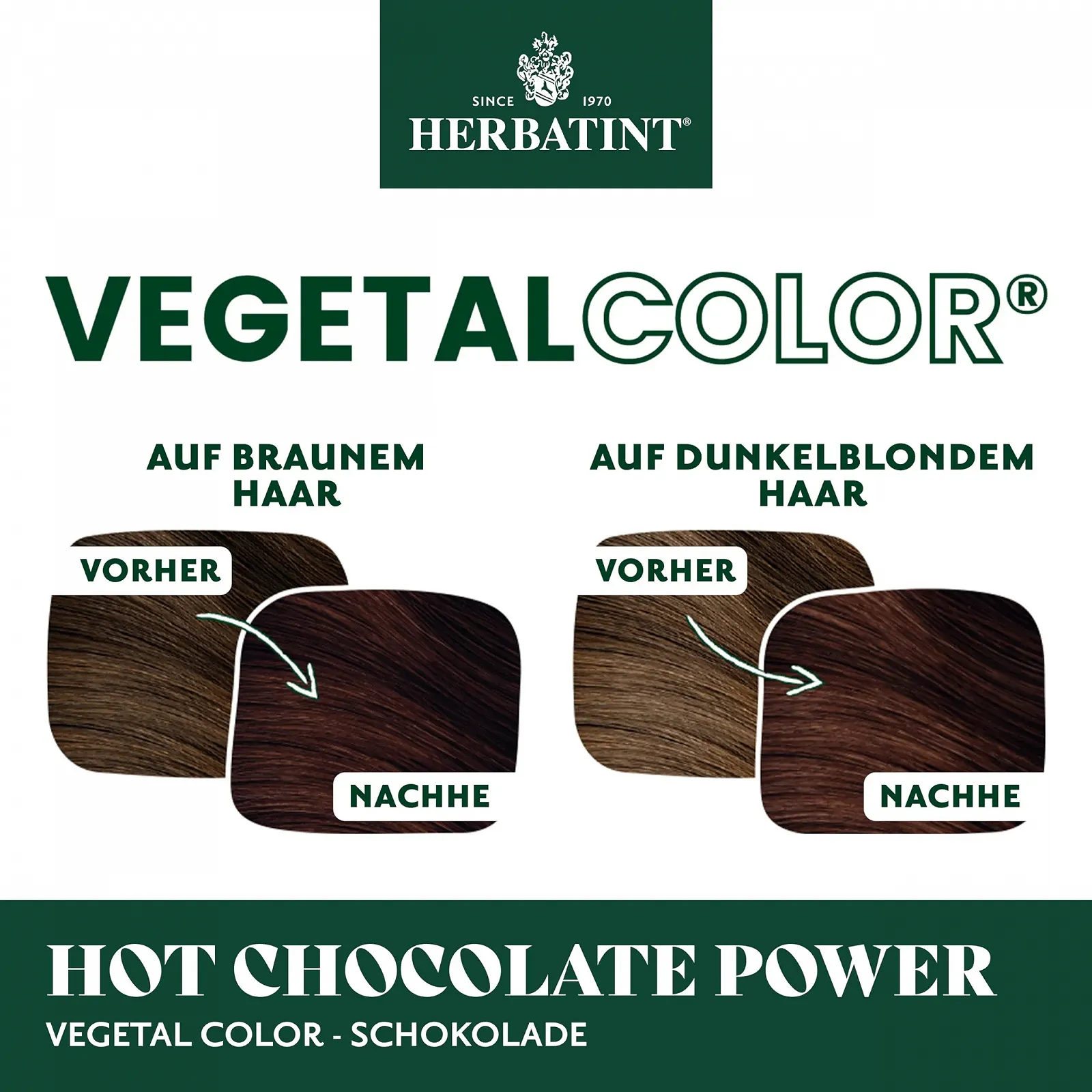 Рослинна фарба Herbatint Hot Chocolate Power | Рослинна фарба для волосся на основі хни та аюрведичних трав, 100% натуральна та органічна - 100 г, фото №5