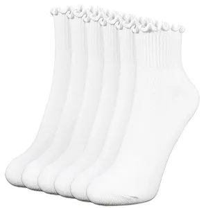 Жіночі шкарпетки з рюшами - 6 пар - Фото 1
