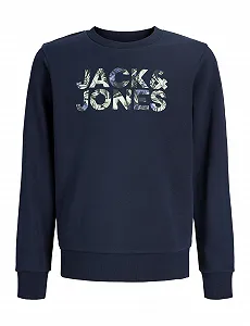 Толстовка JACK & JONES Jjejeff Logo Sweat Crew Jnr synthetic.ua - Фото 1